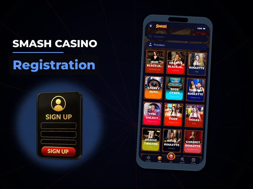 smash casino - Registration