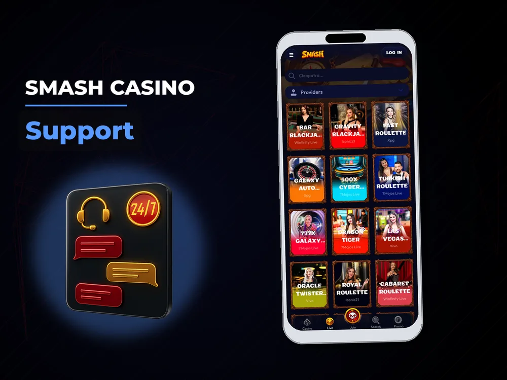 smash casino - Support