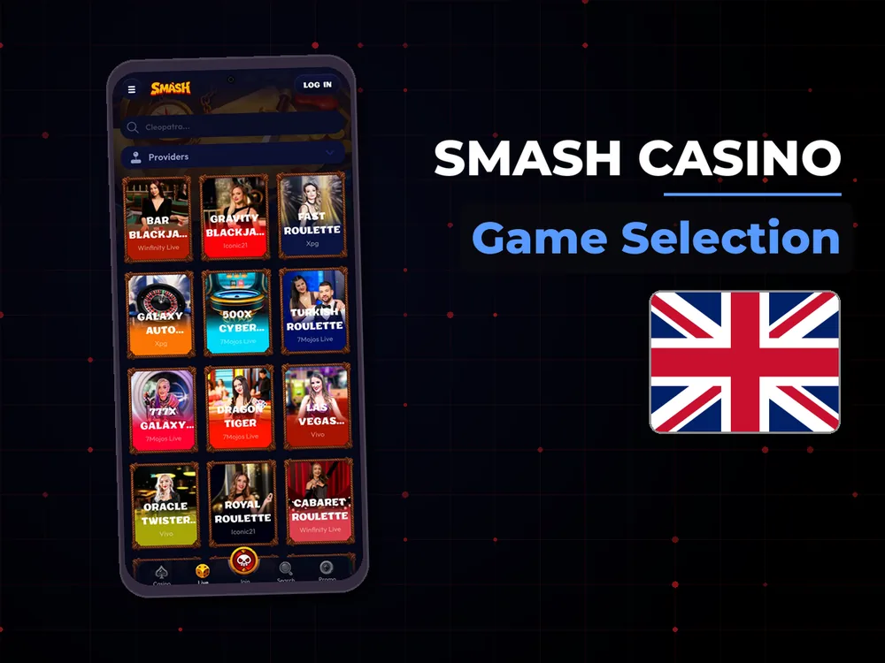 smash casino - Game Selection